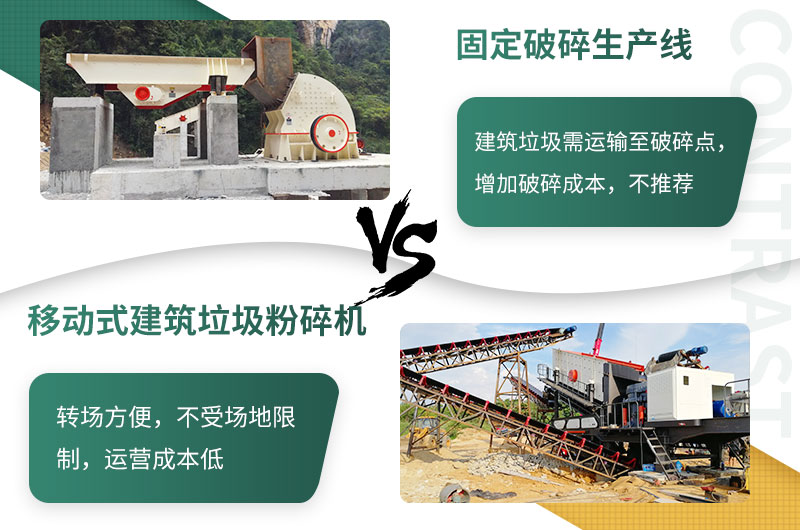 相對于建筑垃圾來講，移動式更勝一籌