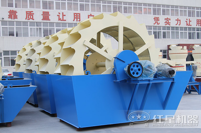 輪斗式洗砂機款型多樣，單輪、雙輪、三輪這都有